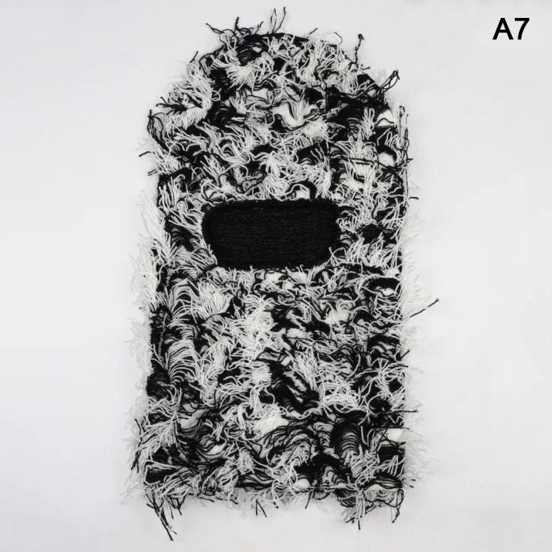 Балаклава состаренная вязаная полнолицевая лыжная маска камуфляжная балаклава лыжная шапка